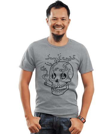 Smoking Skull Tattoo Design Adult Unisex Unisex T-Shirt For Men And Women 8Ball